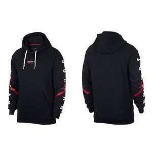 Air Jordan Mens Black Jumpman Hoodie Sweatshirt Size XL - Big Arm Logo